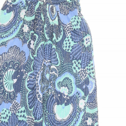 Monsoon Womens Blue Geometric Polyester A-Line Size S Sweetheart Pullover