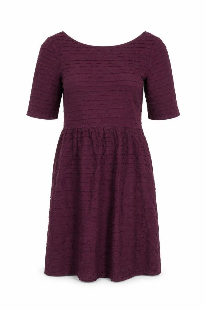 Dorothy Perkins Womens Purple Cotton Fit & Flare Size 12 Round Neck Pullover