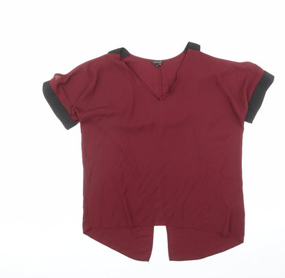 Womens UK Size 14 River Island Red Basic Blouse