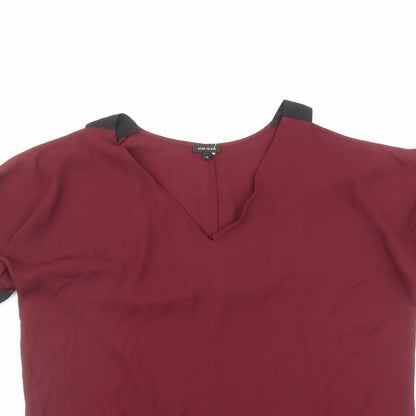 Womens UK Size 14 River Island Red Basic Blouse