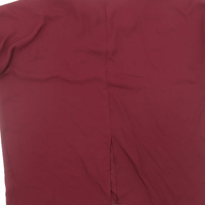 Womens UK Size 14 River Island Red Basic Blouse