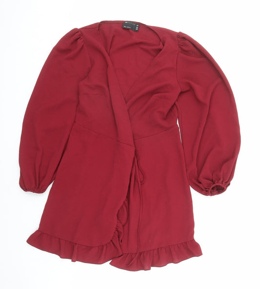 Womens UK Size 12 ASOS Red Kimono Blouse