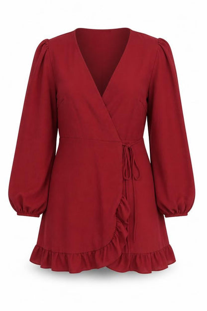 Womens UK Size 12 ASOS Red Kimono Blouse
