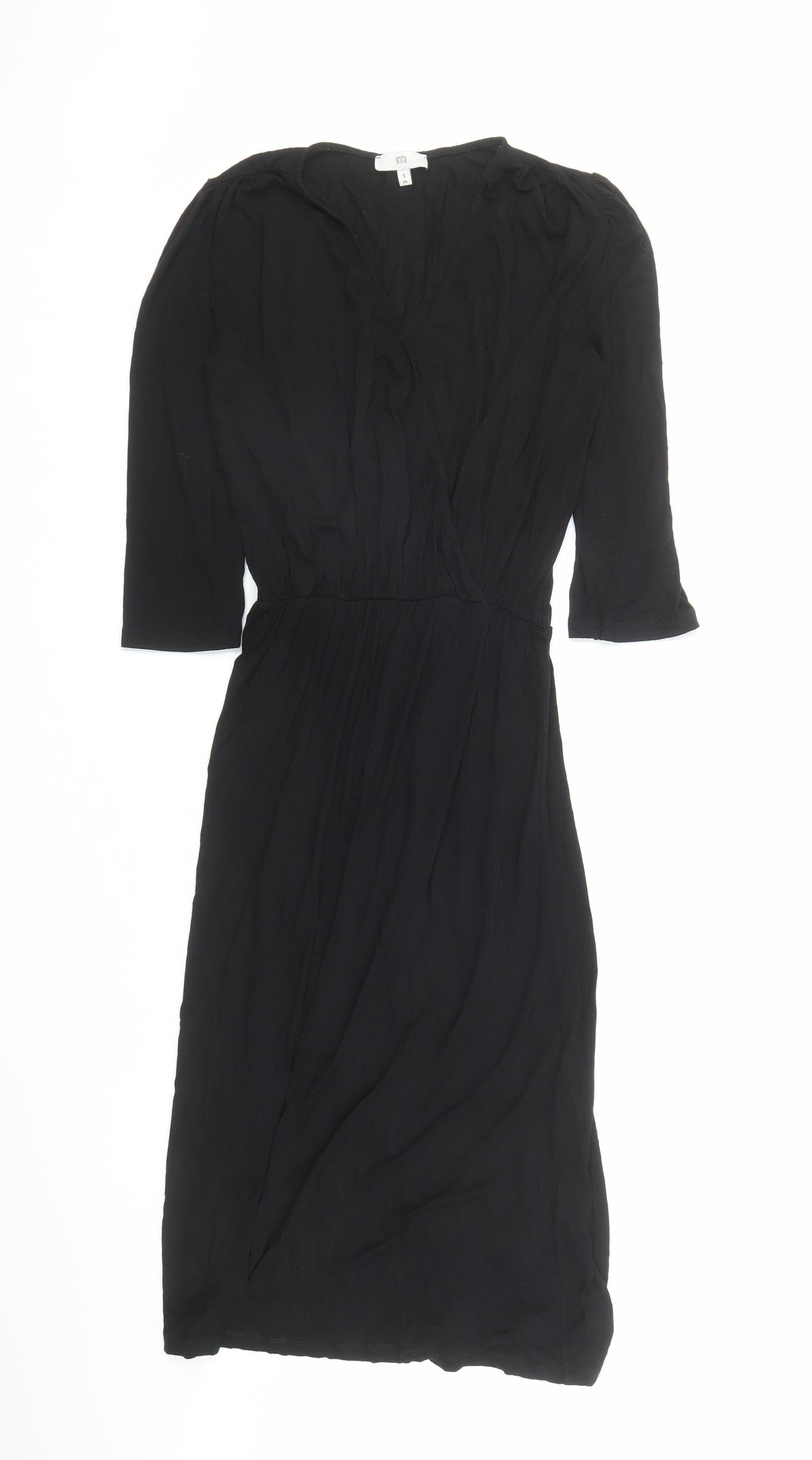 La Redoute Womens Black Polyester A-Line Size S V-Neck Pullover