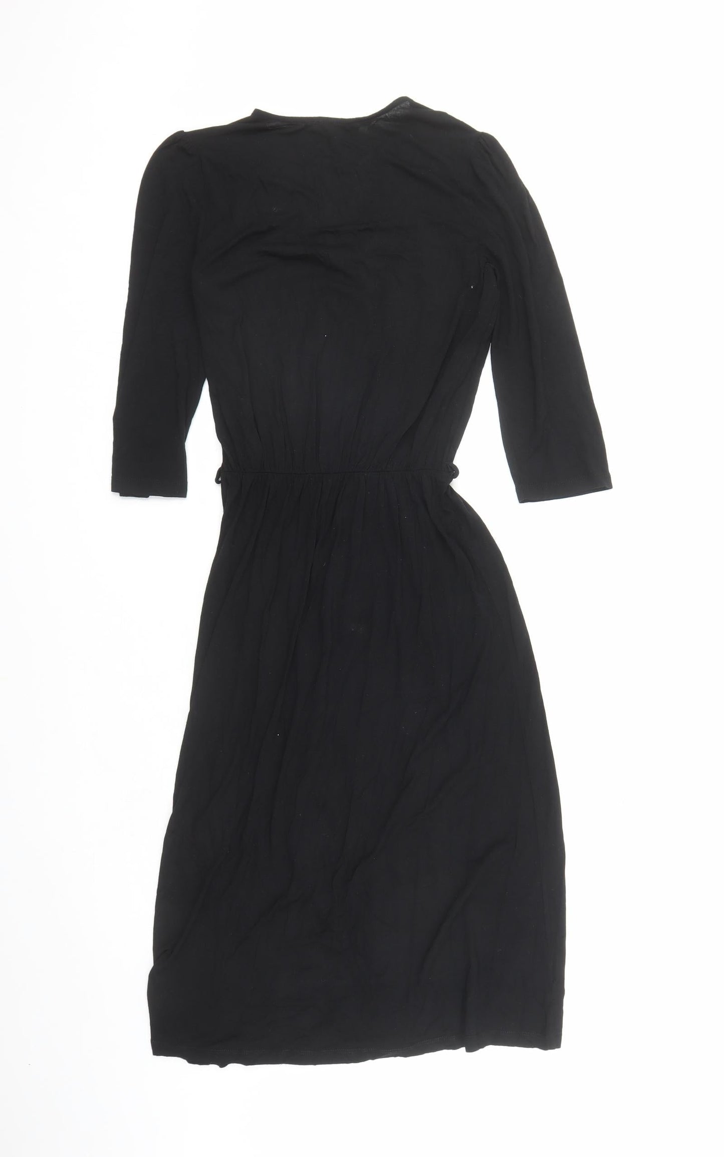 La Redoute Womens Black Polyester A-Line Size S V-Neck Pullover