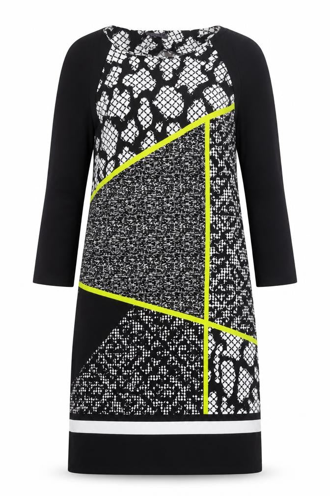 Marks and Spencer Womens Multicoloured Geometric Polyester A-Line Size 8 Round Neck Pullover