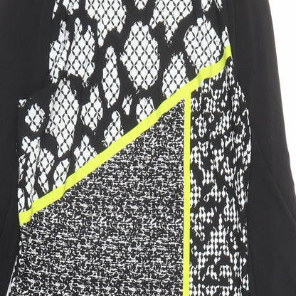 Marks and Spencer Womens Multicoloured Geometric Polyester A-Line Size 8 Round Neck Pullover