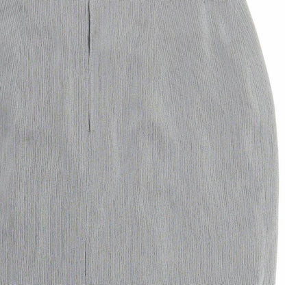 Gerry Weber Womens Grey Geometric Polyester A-Line Skirt Size 18 Zip
