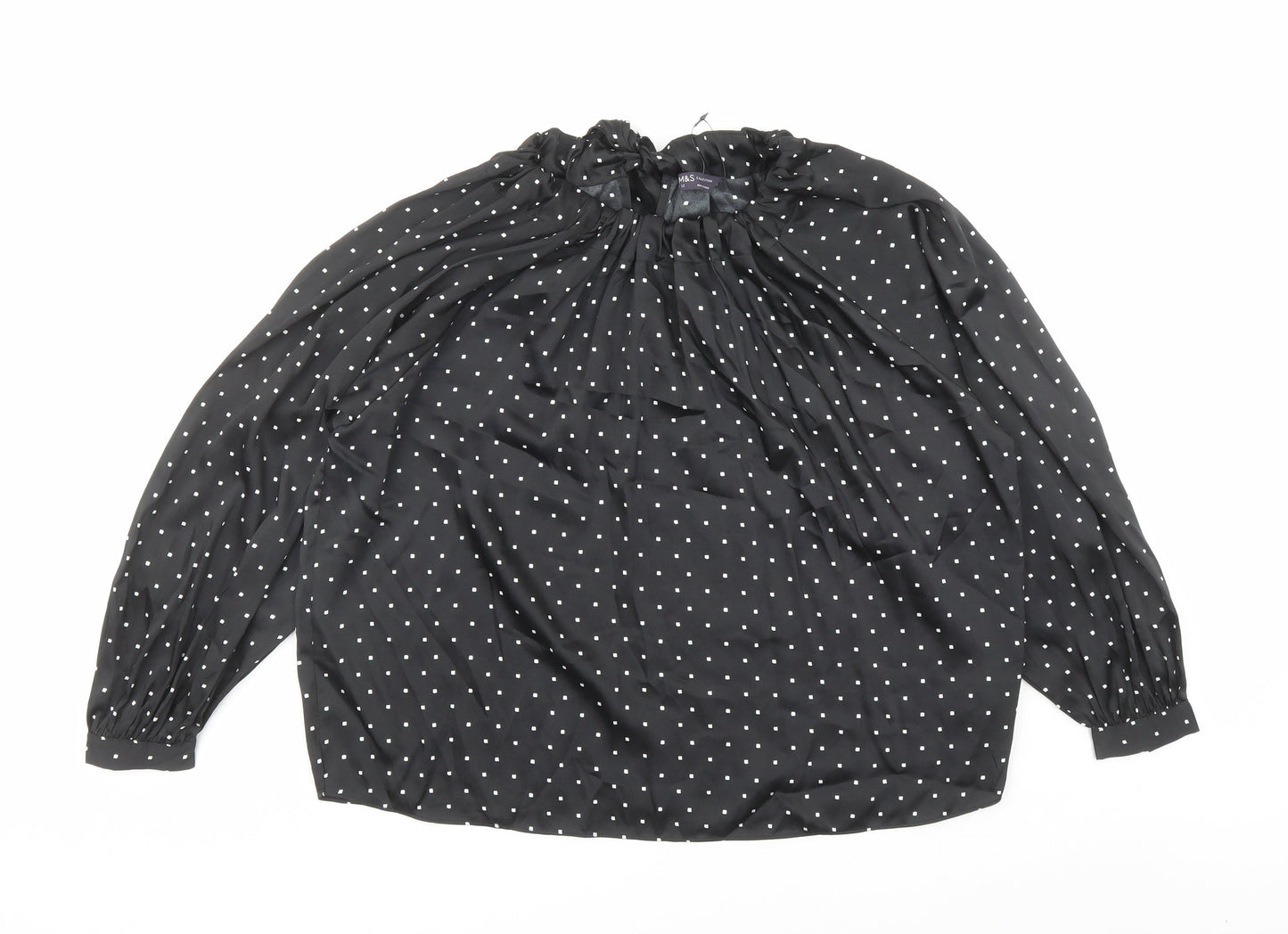 Womens UK Size 12 Marks and Spencer Black Basic Blouse