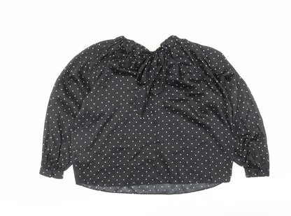 Womens UK Size 12 Marks and Spencer Black Basic Blouse
