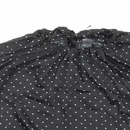 Womens UK Size 12 Marks and Spencer Black Basic Blouse