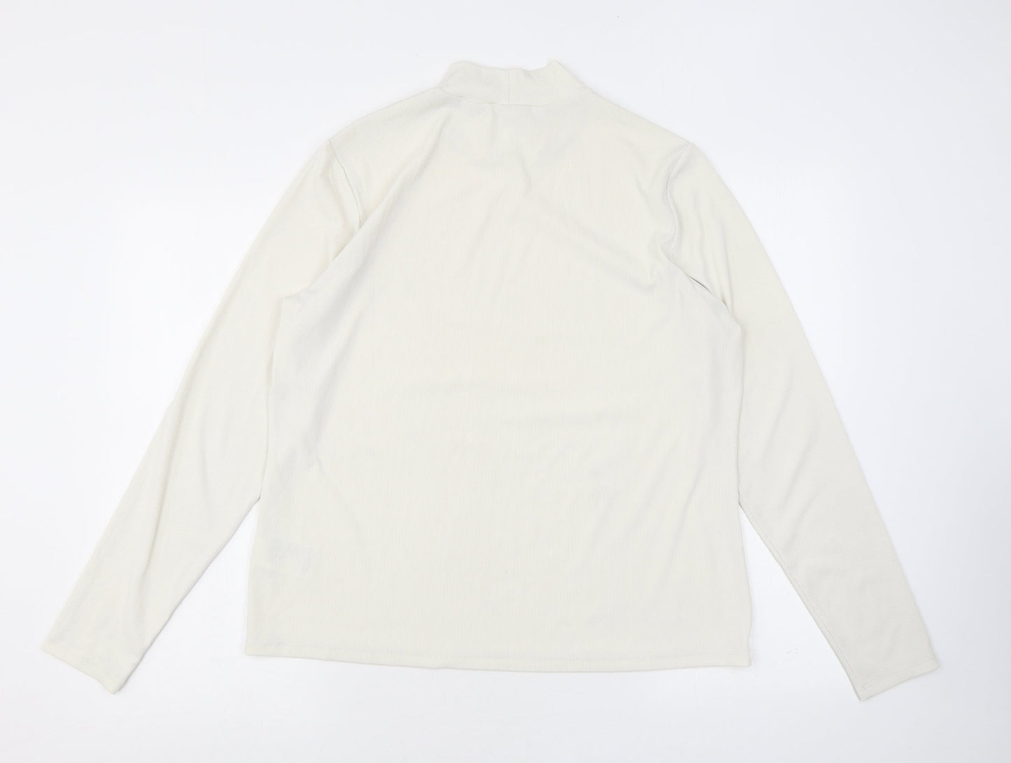 Womens UK Size XL H&M Ivory Jersey T-Shirt