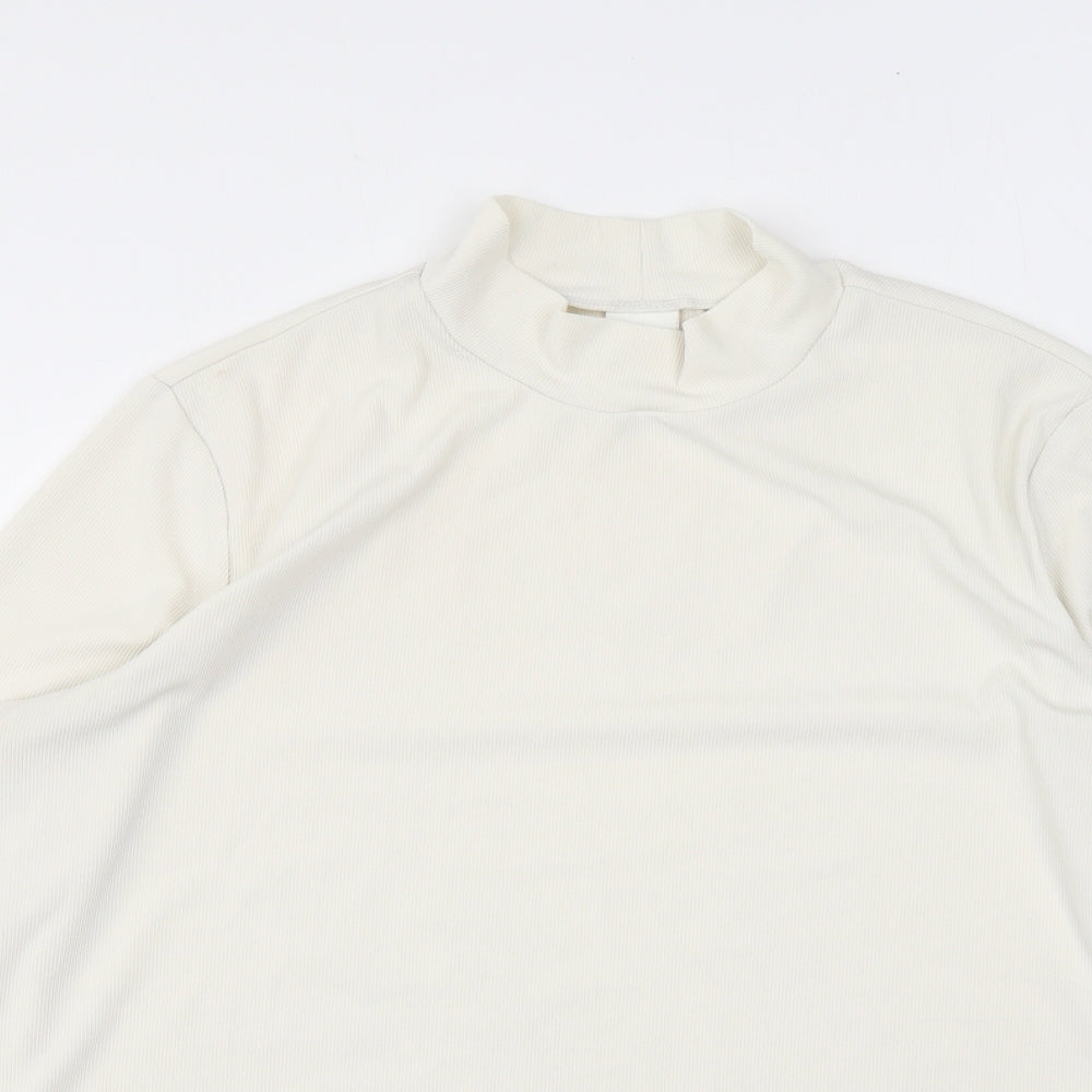 Womens UK Size XL H&M Ivory Jersey T-Shirt