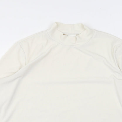 Womens UK Size XL H&M Ivory Jersey T-Shirt