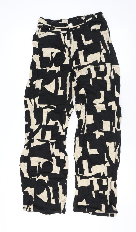 Womens UK Size 6 Monki Regular Fit  Black Trousers