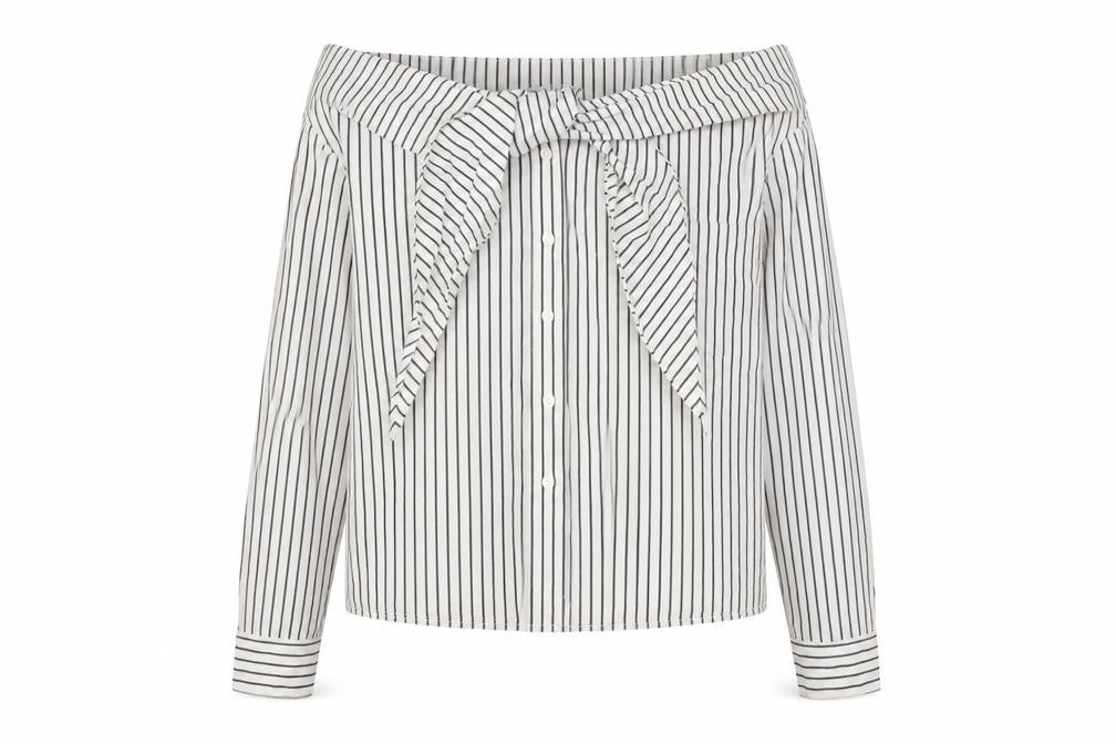 Womens UK Size 10 H&M Ivory Basic Button-Up
