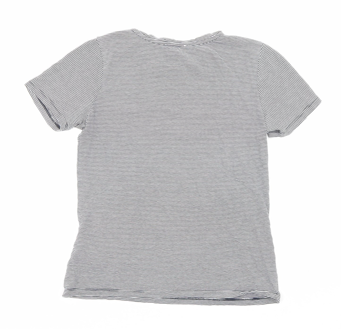 Womens UK Size 8 Warehouse Black Jersey T-Shirt