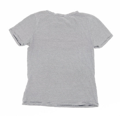 Womens UK Size 8 Warehouse Black Jersey T-Shirt