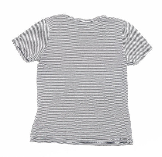 Womens UK Size 8 Warehouse Black Jersey T-Shirt