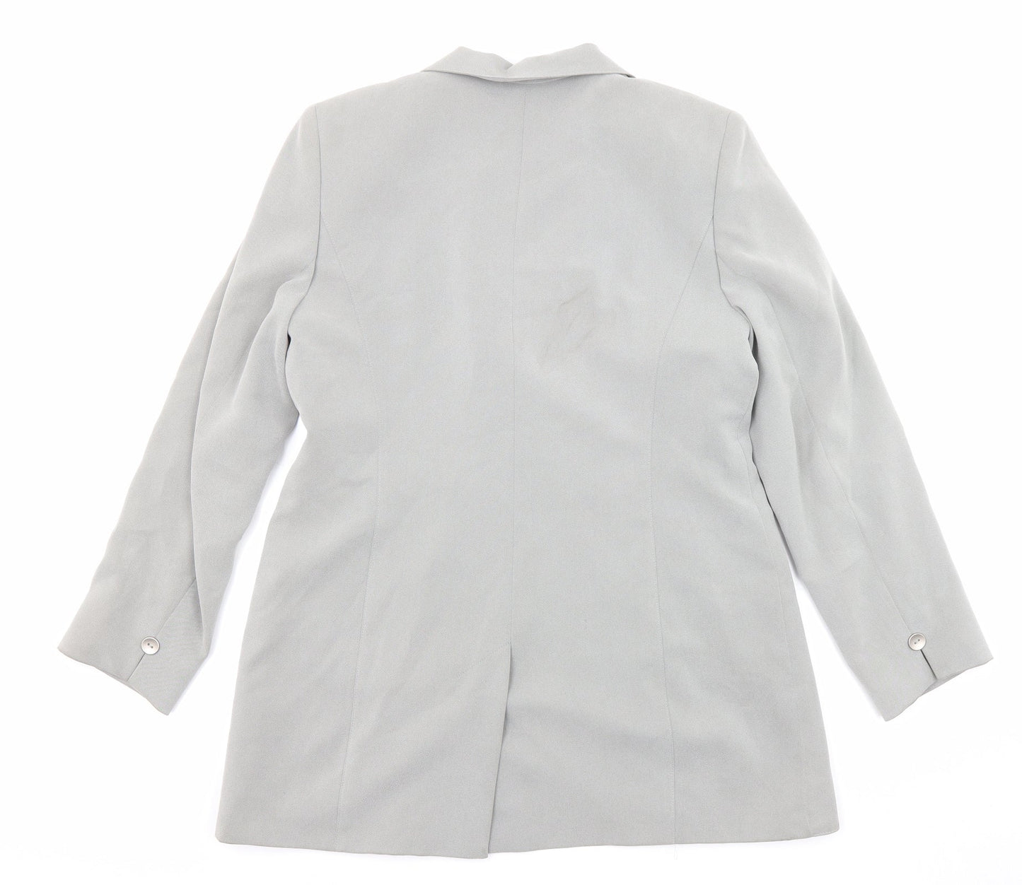 Country Casuals Womens Grey Polyester Jacket Suit Jacket Size 12