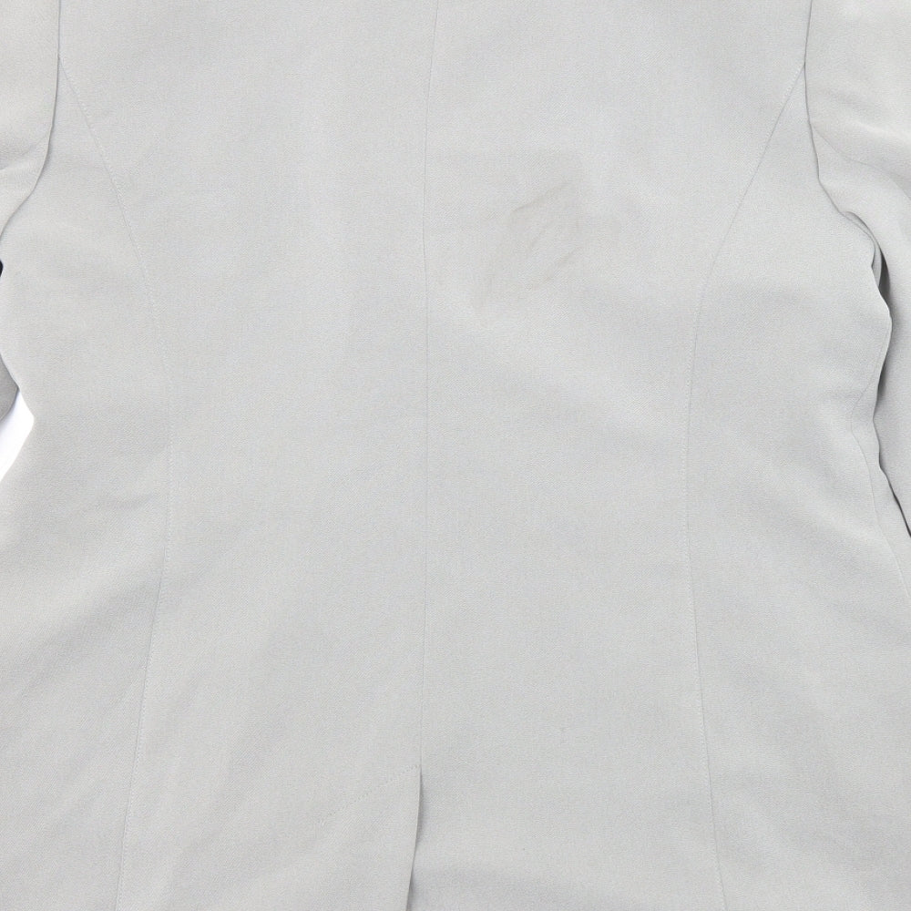 Country Casuals Womens Grey Polyester Jacket Suit Jacket Size 12