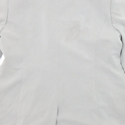 Country Casuals Womens Grey Polyester Jacket Suit Jacket Size 12