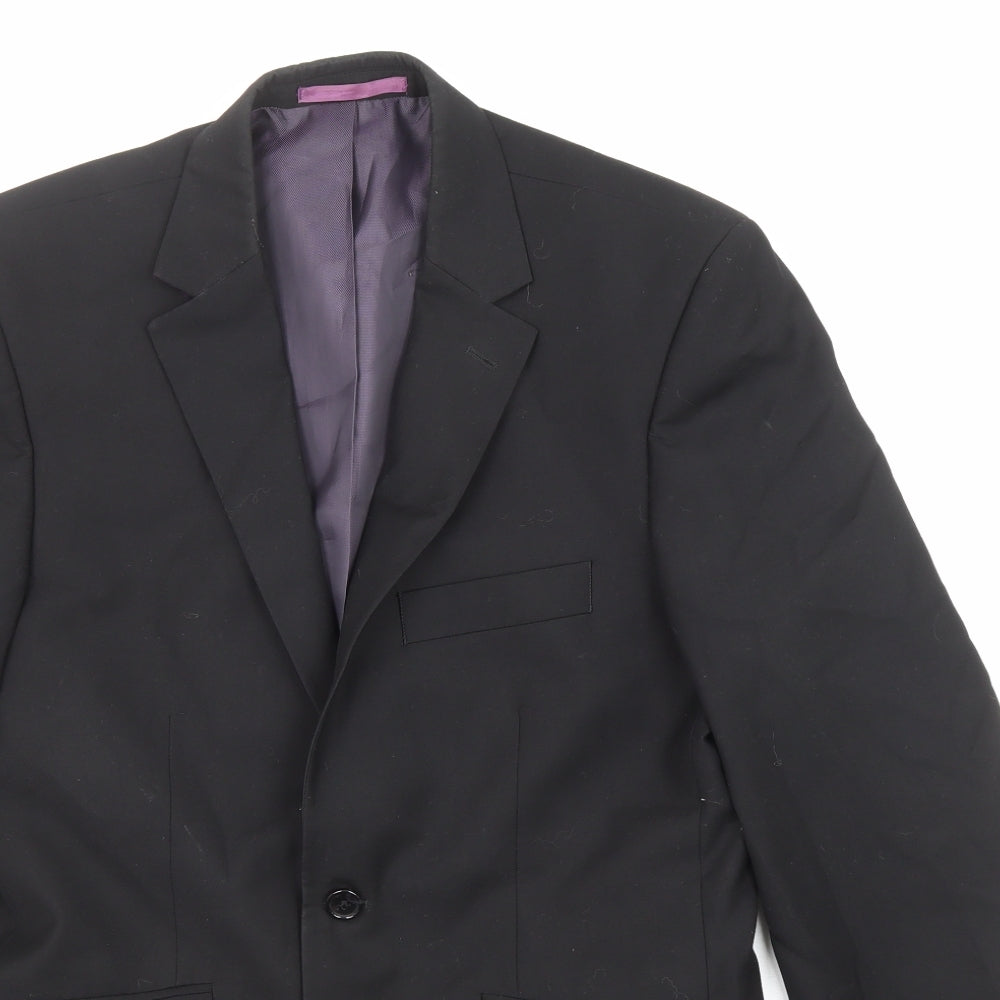 Mens UK Size 38 Burton Regular Black Suit Jacket