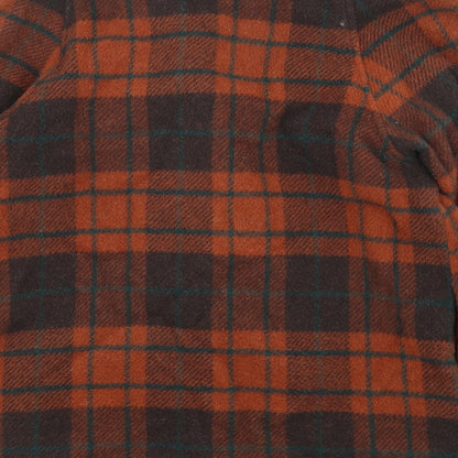 Yves Daincourt Womens Multicoloured Plaid Overcoat Coat Size 10 Button