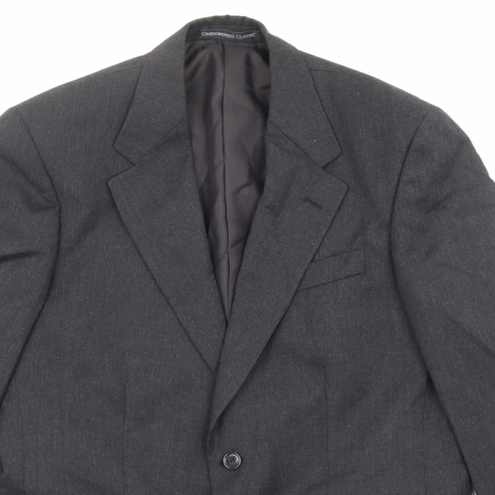 Mens UK Size 38 Greenwoods Regular Grey Suit Jacket