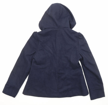 Womens UK Size 14 New Look Blue Overcoat