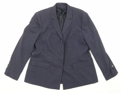 Debenhams Womens Blue Polyester Jacket Suit Jacket Size 16