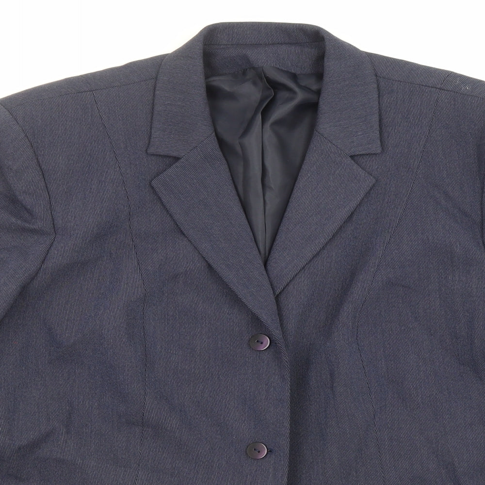 Debenhams Womens Blue Polyester Jacket Suit Jacket Size 16