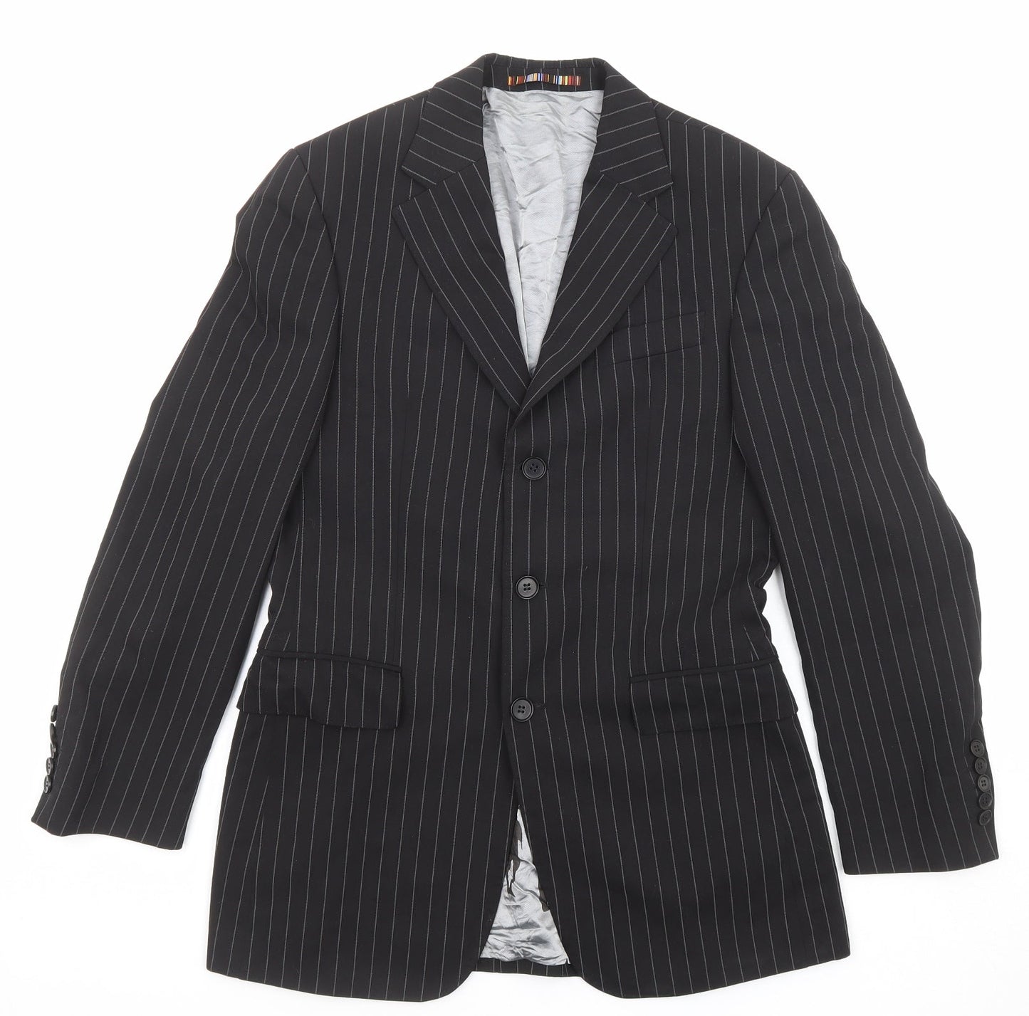 Mens UK Size 36 River Island Regular Black Suit Jacket