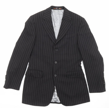 Mens UK Size 36 River Island Regular Black Suit Jacket