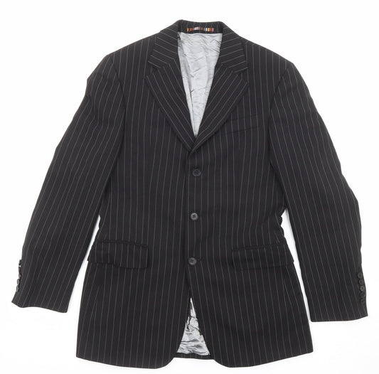 Mens UK Size 36 River Island Regular Black Suit Jacket