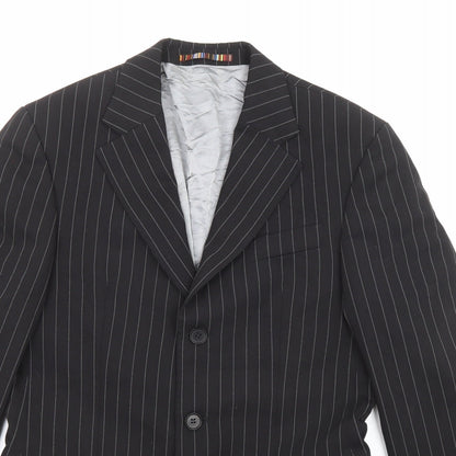 Mens UK Size 36 River Island Regular Black Suit Jacket