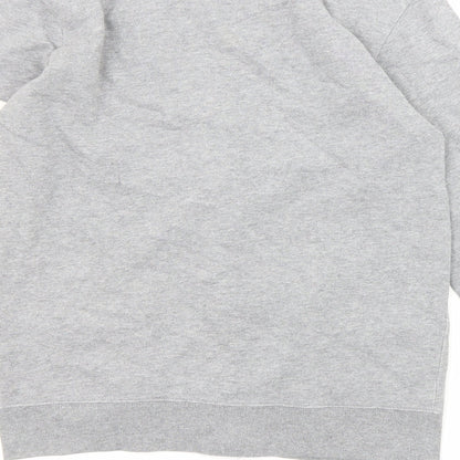 Graniph Mens Grey Cotton Pullover Sweatshirt Size S - Button-up