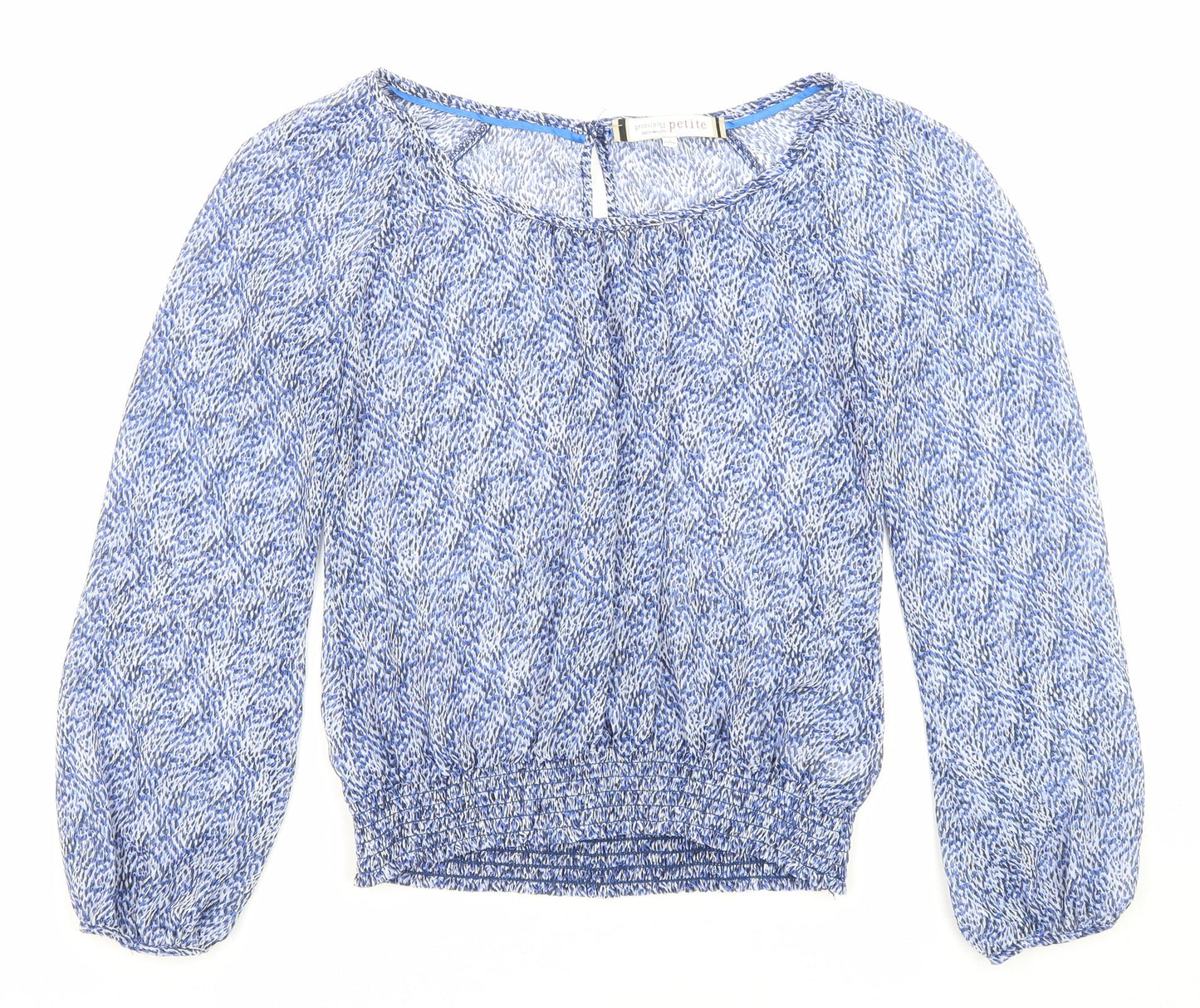 Womens UK Size 8 Principles Blue Basic Blouse