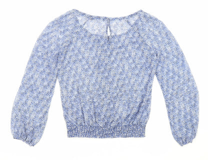 Womens UK Size 8 Principles Blue Basic Blouse