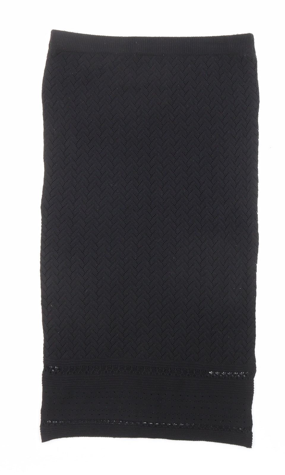 Lipsy Womens Black Acrylic Straight & Pencil Skirt Size 8