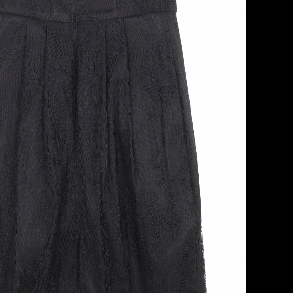 Pink Boom Womens Black Polyester A-Line Size L Off the Shoulder Zip - Jewels