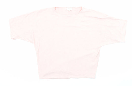 Apricot Womens Pink Boat Neck Viscose Pullover Jumper Size 10