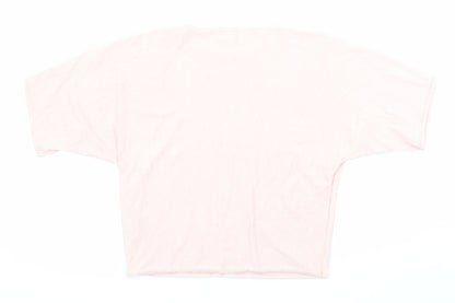 Apricot Womens Pink Boat Neck Viscose Pullover Jumper Size 10