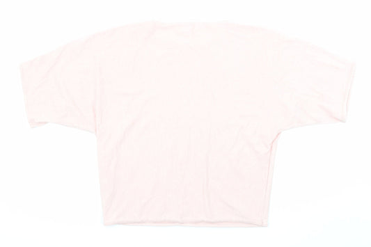 Apricot Womens Pink Boat Neck Viscose Pullover Jumper Size 10