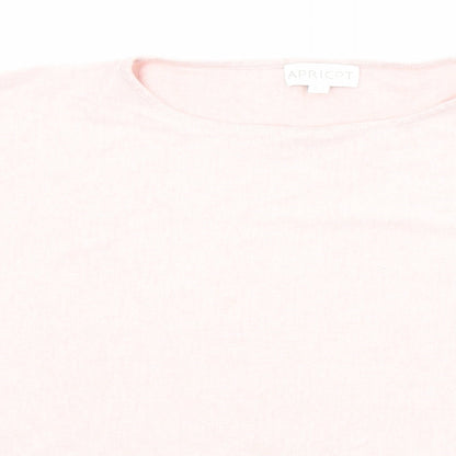 Apricot Womens Pink Boat Neck Viscose Pullover Jumper Size 10