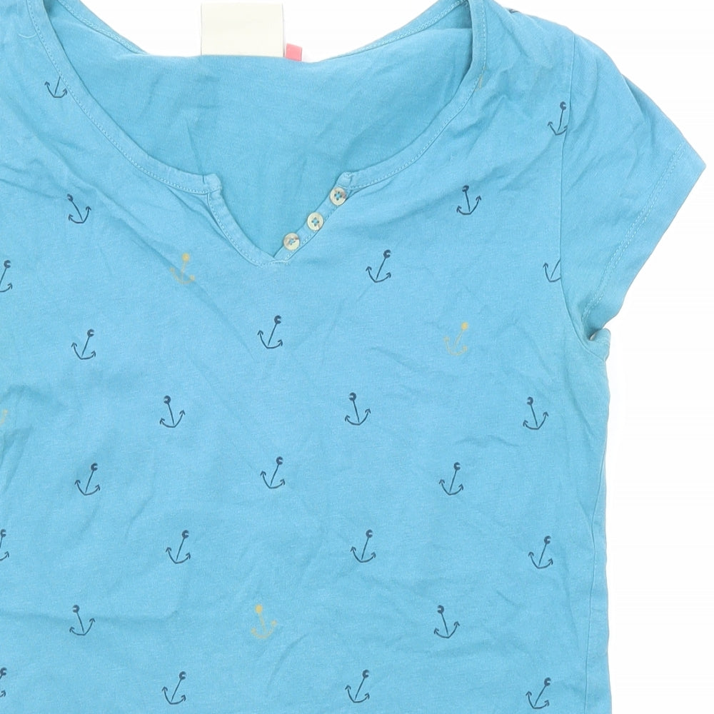 Womens UK Size 8 Brakeburn Blue Basic T-Shirt