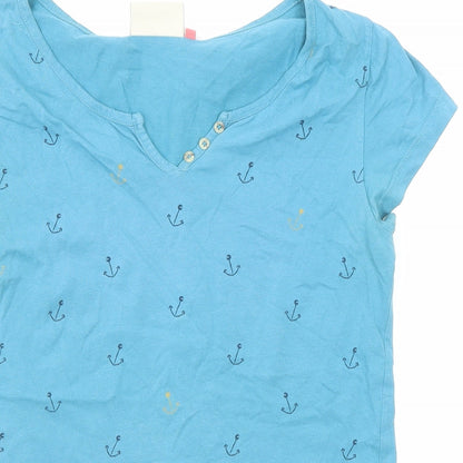 Womens UK Size 8 Brakeburn Blue Basic T-Shirt