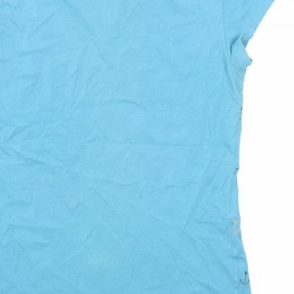 Womens UK Size 8 Brakeburn Blue Basic T-Shirt