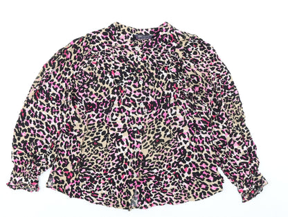 Womens UK Size 10 Marks and Spencer Black Basic Button-Up