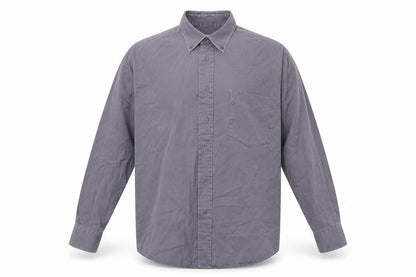 Zantos Mens Grey Cotton Button-Up Size M Collared Button - Button down collar